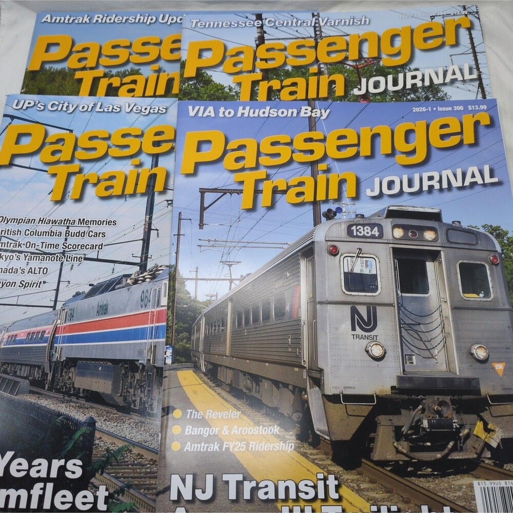 (4) Passenger Train Journal Magazines